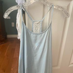 Light blue dress with white halter back